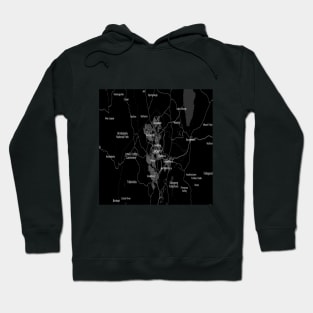 Canberra black map Hoodie